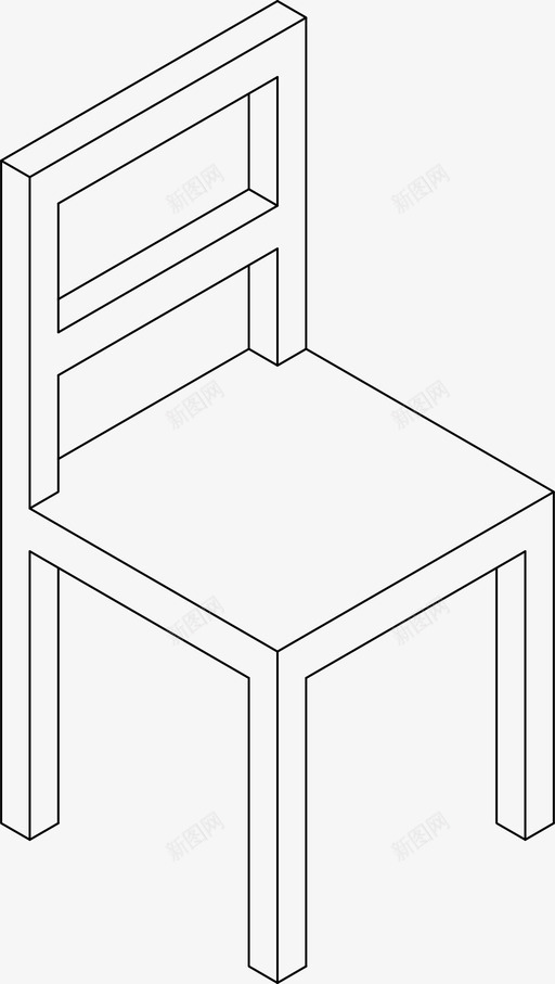 椅子3d建筑svg_新图网 https://ixintu.com 椅子 建筑 建筑家 家具 等距 座椅