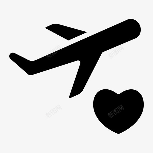 旅行飞机蜜月svg_新图网 https://ixintu.com 旅行 飞机 蜜月 情人节 婚礼