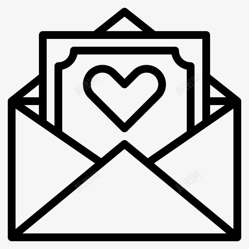 爱心信svg_新图网 https://ixintu.com 情人节 爱心 浪漫 大纲