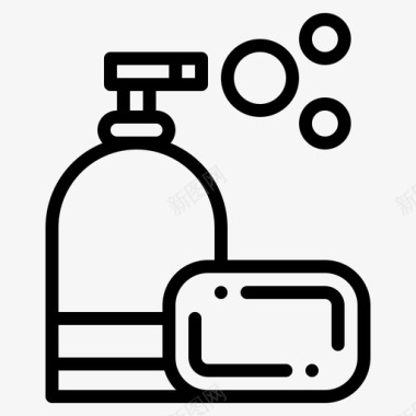 洗漱用品台灯肥皂图标