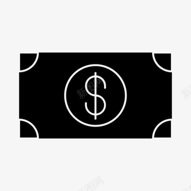 美元纸商业金融图标