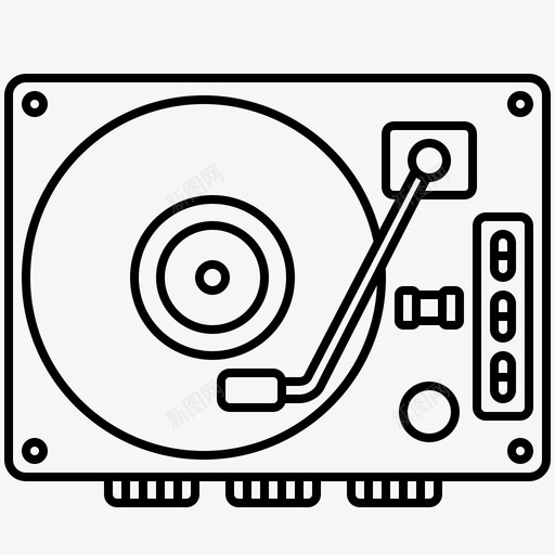 音乐播放器光碟唱片svg_新图网 https://ixintu.com 音乐 播放器 光碟 唱片 转盘 木琴 小工 工具