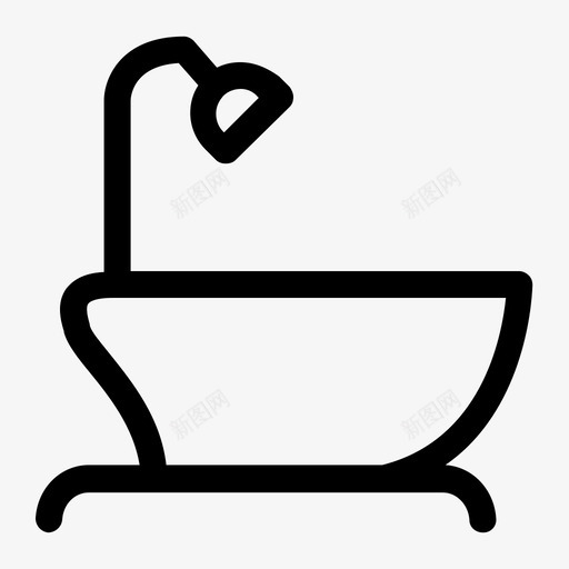 洗手间浴室浴缸svg_新图网 https://ixintu.com 盥洗室 洗手间 浴室 浴缸