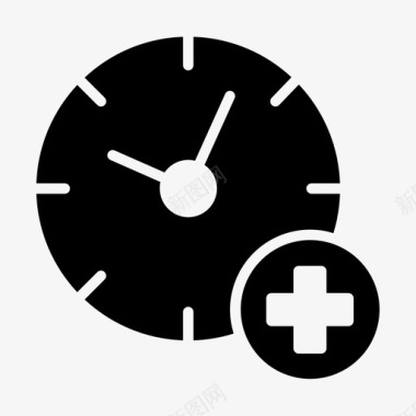 治疗时间时钟医疗图标