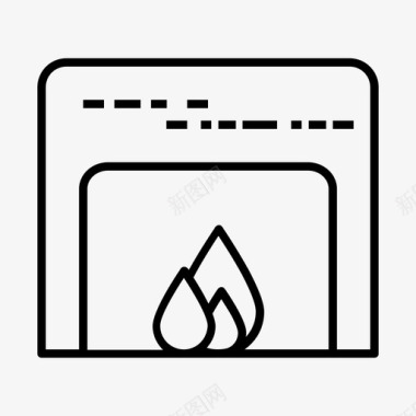 取暖器火壁炉图标