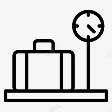 行李箱秤机场公文包图标