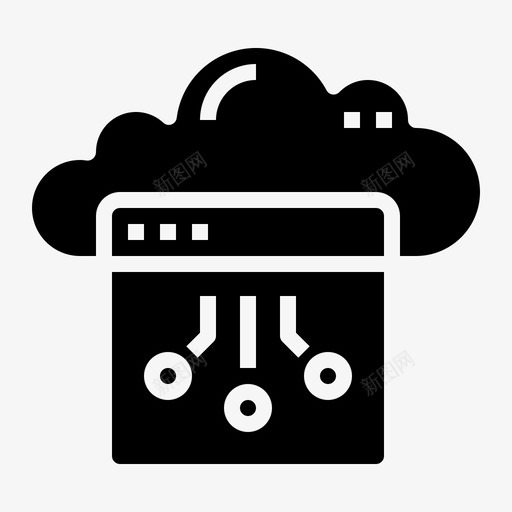 云计算浏览器云存储svg_新图网 https://ixintu.com 云计算 技术 浏览器 存储 互联网