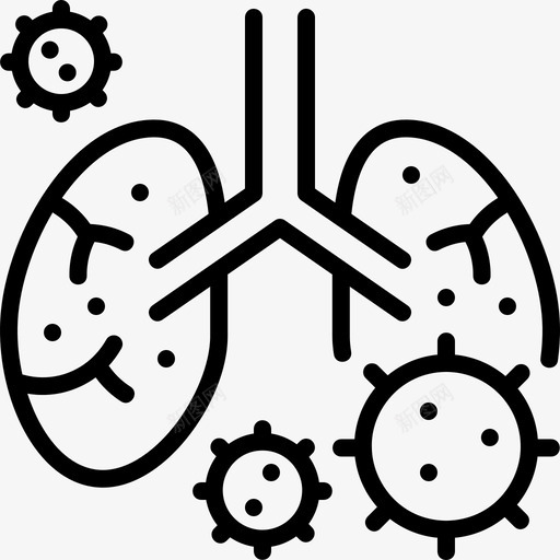 肺炎冠状病毒冠状病毒19svg_新图网 https://ixintu.com 冠状 病毒 肺炎 感染