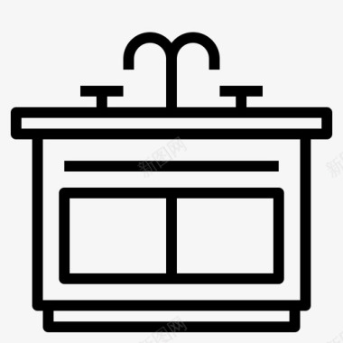 水槽橱柜厨房图标