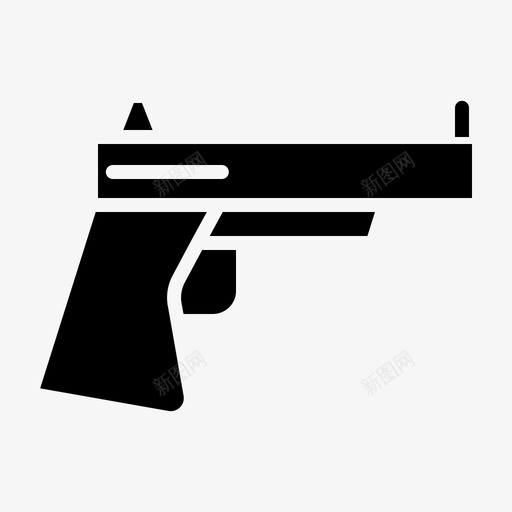 手枪犯罪枪svg_新图网 https://ixintu.com 犯罪 手枪 射击 武器 法律