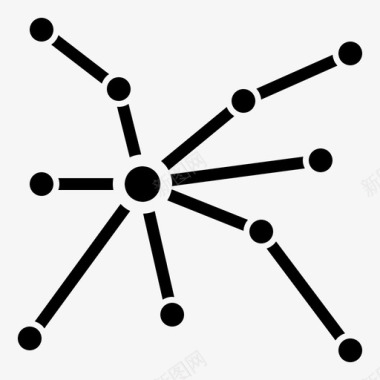 网络分支图表图标