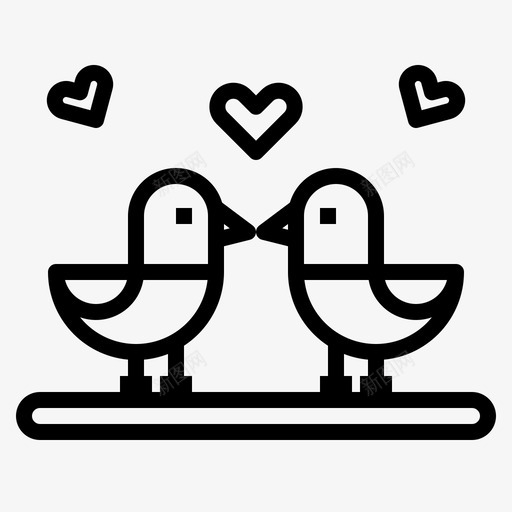 爱动物鸟svg_新图网 https://ixintu.com 爱动 动物 鸟心 浪漫 情人