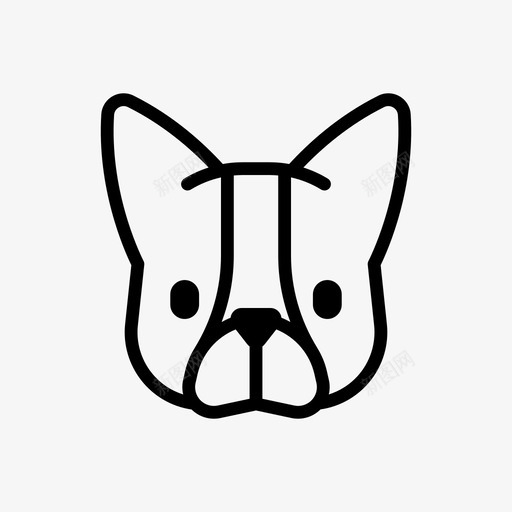 法国斗牛犬品种宠物svg_新图网 https://ixintu.com 法国 斗牛 品种 宠物狗
