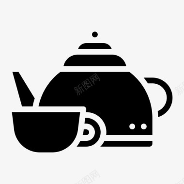 茶壶杯子饮料图标