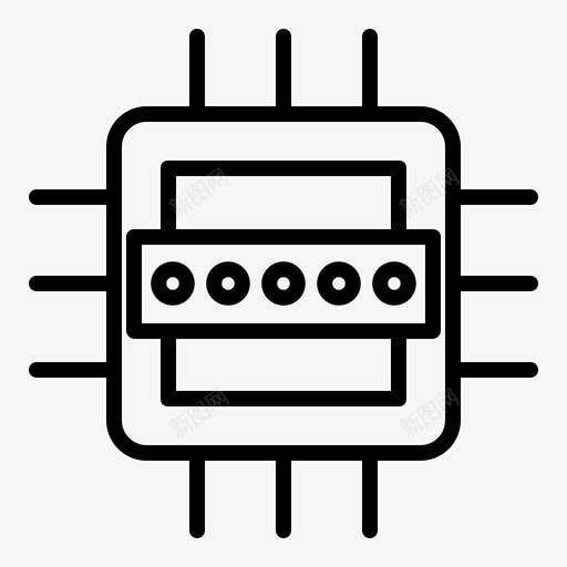 微芯片锁密码svg_新图网 https://ixintu.com 芯片 密码 安全 技术 网络安全