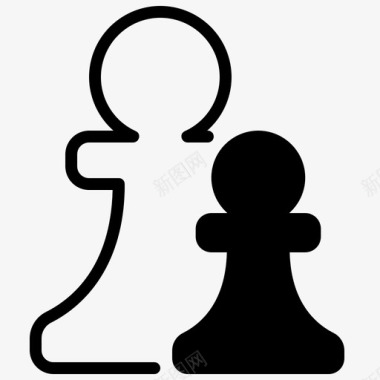 国际象棋棋子策略图标
