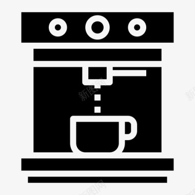 咖啡咖啡店固体图标
