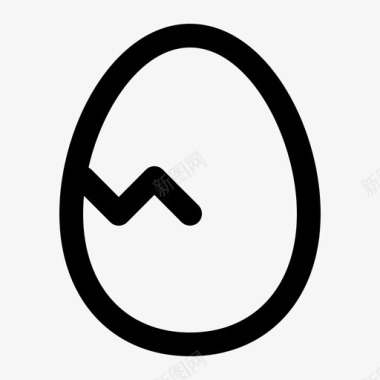 裂纹鸡蛋有机图标