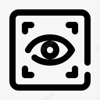 视网膜扫描仪眼睛隐私图标