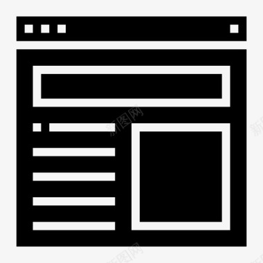 浏览器界面网站和用户界面坚实图标