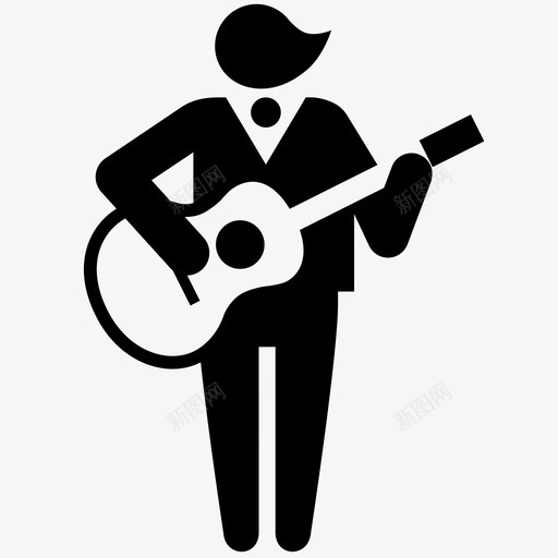 吉他手艺术家音乐人svg_新图网 https://ixintu.com 吉他手 艺术家 音乐人 音乐家 表演者