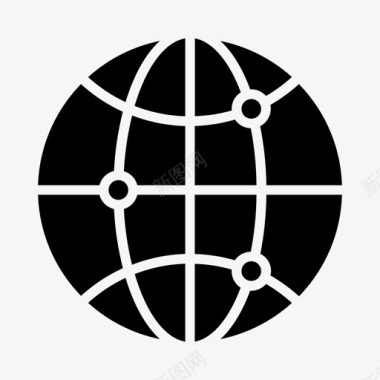 互联网通讯全球图标