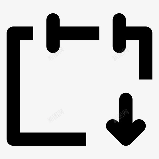 下箭头历书日历svg_新图网 https://ixintu.com 箭头 历书 日历 日程表