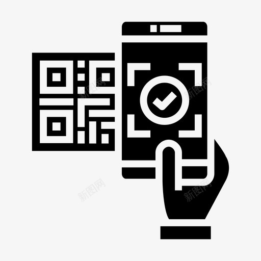 二维码扫描智能手机svg_新图网 https://ixintu.com 二维 扫描 智能 手机 技术 网上购物