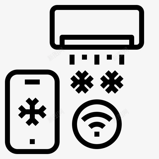 空调应用控制svg_新图网 https://ixintu.com 空调 应用 智能 手机 控制 遥控 概述