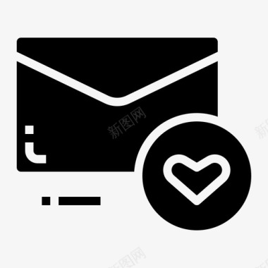 心电子邮件信封图标