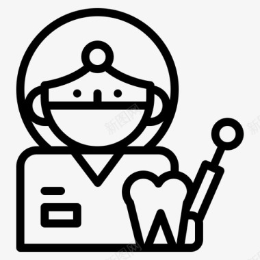 牙医工作职业图标