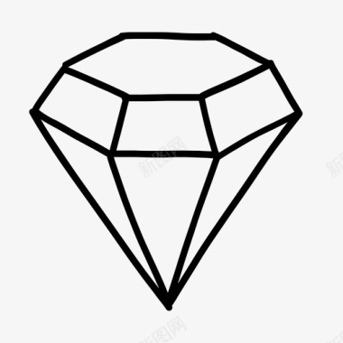 钻石涂鸦绘图珠宝图标