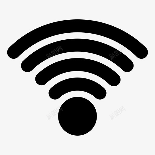 wifi接口基本图示符svg_新图网 https://ixintu.com 接口 基本 图示