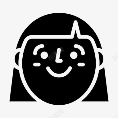 女孩脸人图标