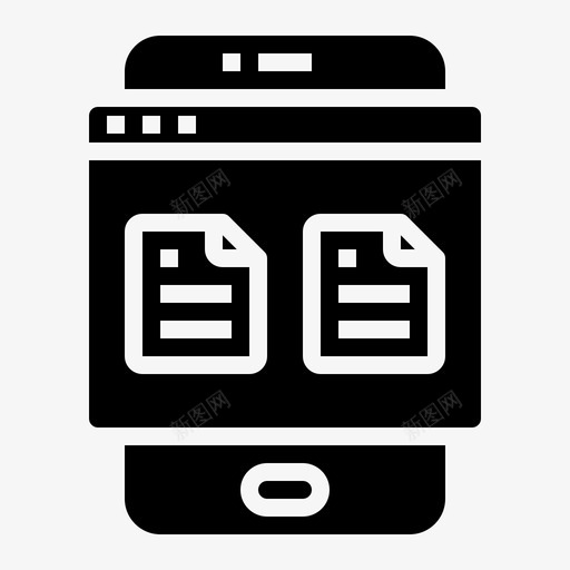 文件账单浏览器svg_新图网 https://ixintu.com 智能 手机 文件 账单 浏览器 电子 技术