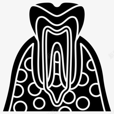 牙齿解剖学牙龈图标