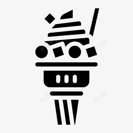 冰淇淋蛋卷抹茶svg_新图网 https://ixintu.com 冰淇淋 蛋卷 抹茶 夏天 固体