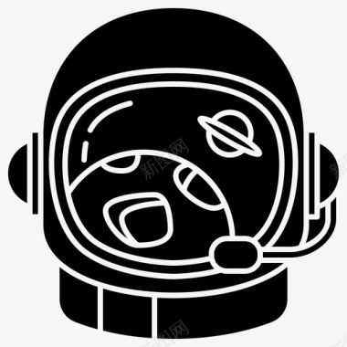 头盔宇航员头部图标