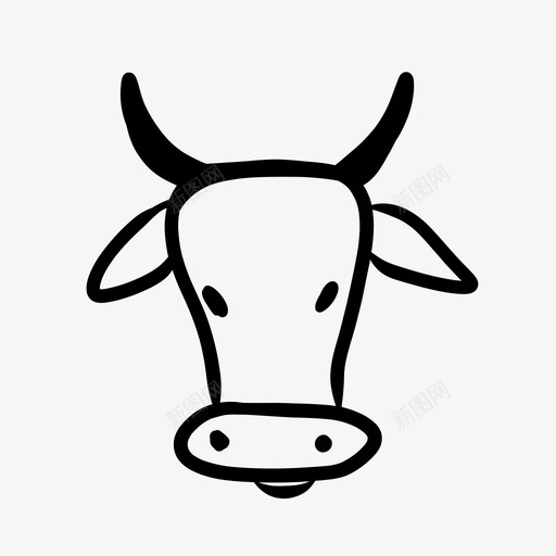 画牛动物牛肉svg_新图网 https://ixintu.com 动物 画牛画 牛肉 农场 哺乳动物 手工 图标