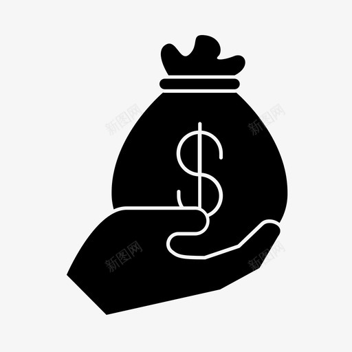 手和袋子的钱商业金融svg_新图网 https://ixintu.com 袋子 金融 钱手 钱商业 商业 图标