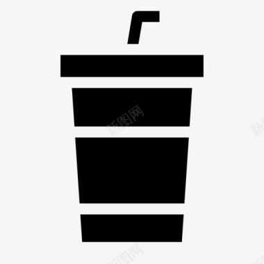 冰咖啡固体饮料图标