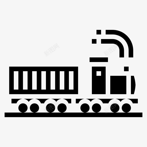 集装箱送货物流svg_新图网 https://ixintu.com 物流 集装箱 送货 火车 运输