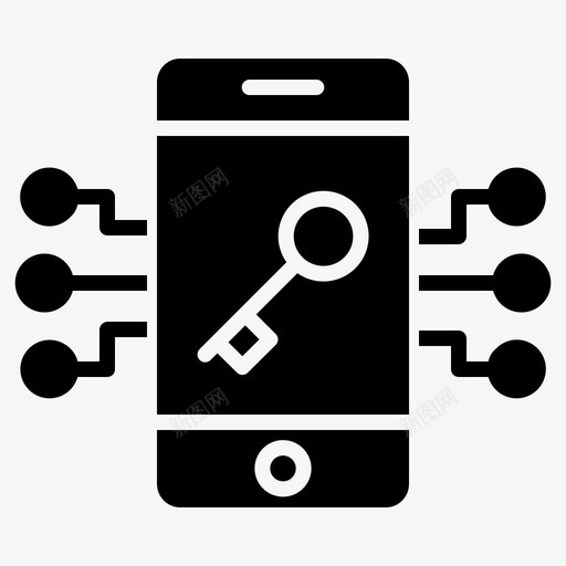 手机钥匙权限svg_新图网 https://ixintu.com 手机 钥匙 权限 电话 安全 技术 网络安全