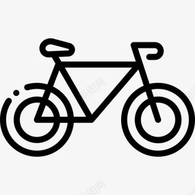 运动自行车自行车骑图标