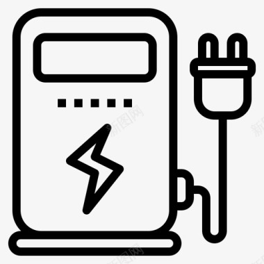 电力充电站能源图标