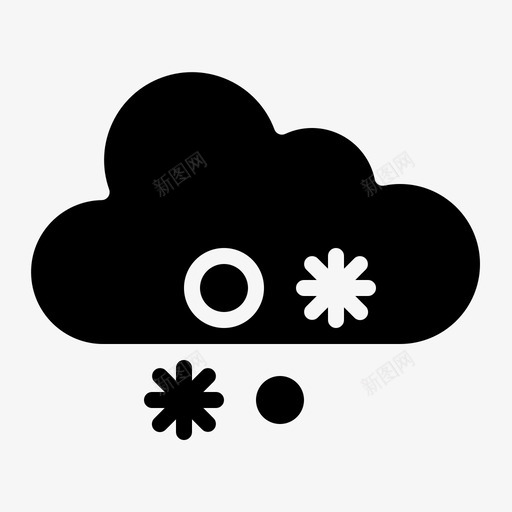 天气多云雨夹雪svg_新图网 https://ixintu.com 天气 多云 雨夹雪 下雪 稳定