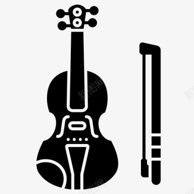 小提琴古典管弦乐队图标