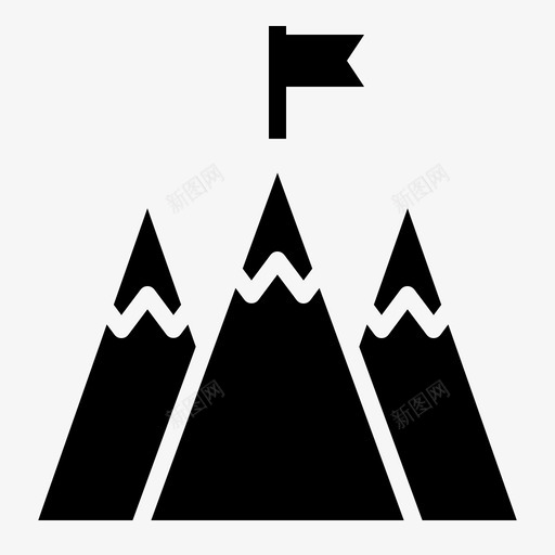 成功事业教育svg_新图网 https://ixintu.com 教育 成功 事业 旗帜 高山 坚实