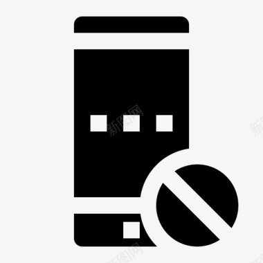 智能手机禁令危险图标