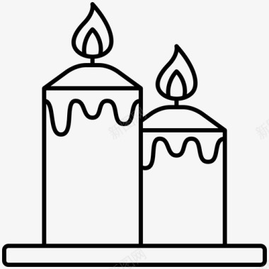 蜡烛仪式灯光图标